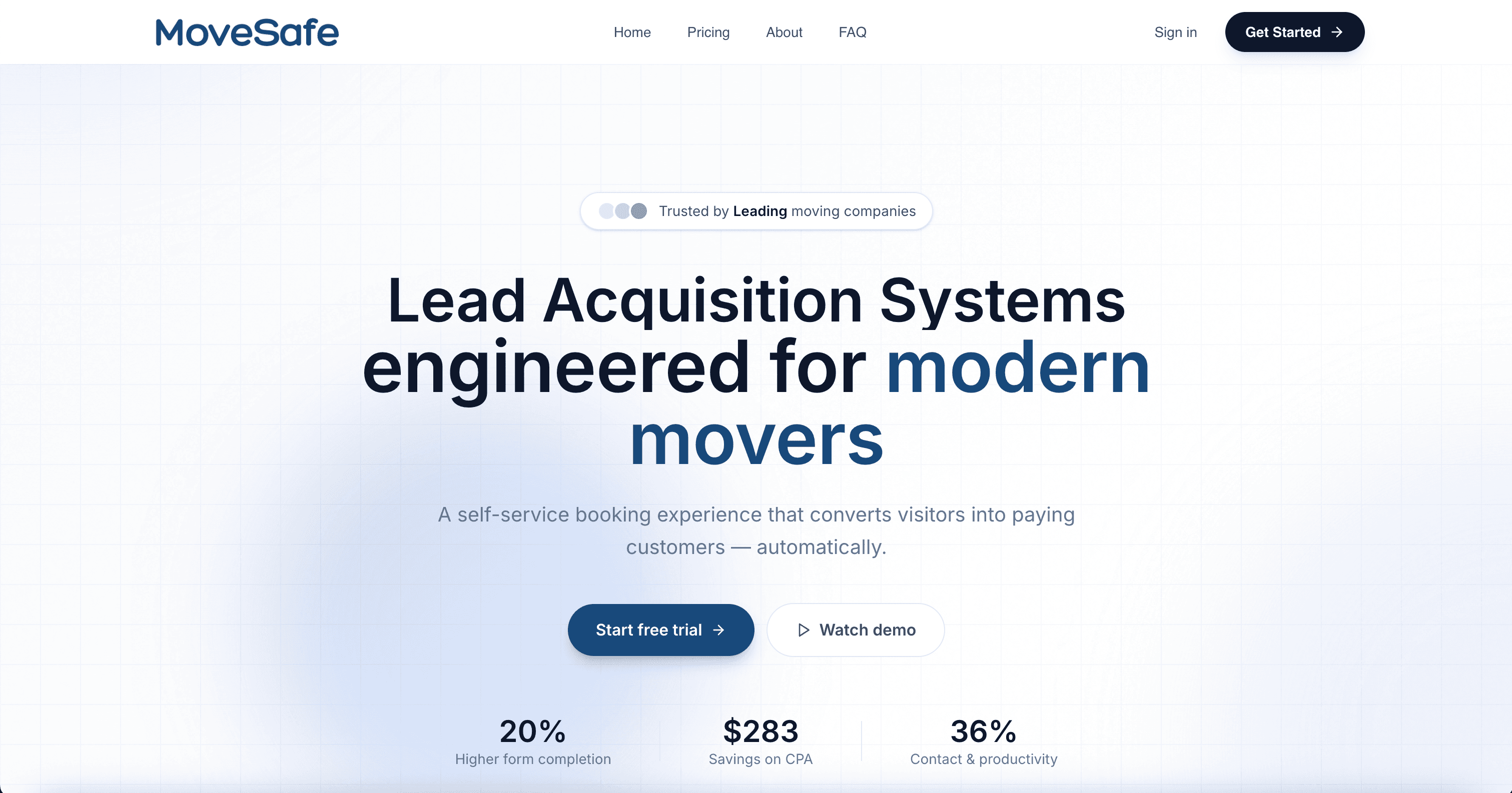 MoveSafe - Moving Industry Safety Platform website
